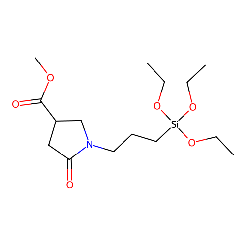Methyl 5-oxo-1-(3-(triethoxysilyl)propyl)pyrrolidine-3-carboxylate structure
