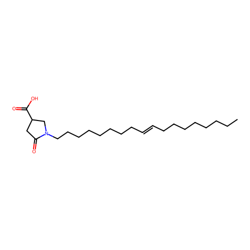 1-(9-Octadecen-1-yl)-5-oxo-3-pyrrolidinecarboxylic acid structure