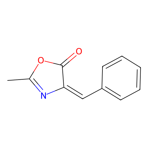 2-Methyl-4-(phenylmethylene)oxazol-5(4H)-one structure