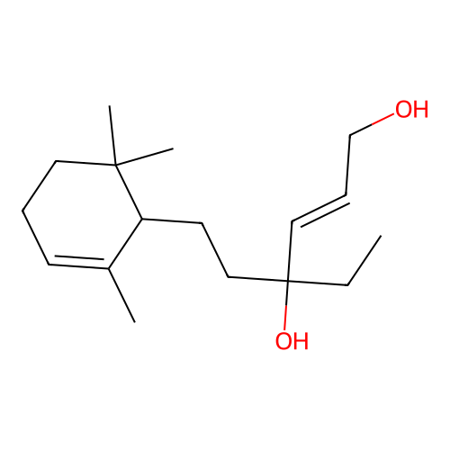 2-Hexene-1,4-diol, 4-ethyl-6-(2,6,6-trimethyl-2-cyclohexen-1-yl)-, cyclized structure