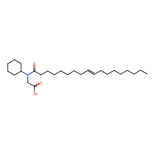 2-[Cyclohexyl(octadec-9-enoyl)amino]acetic acid structure