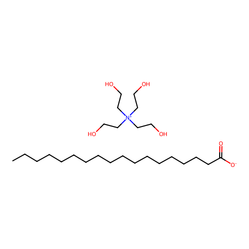 Tetrakis(2-hydroxyethyl)ammonium stearate structure