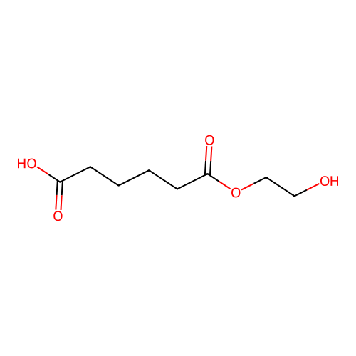 1-(2-Hydroxyethyl) hexanedioate structure