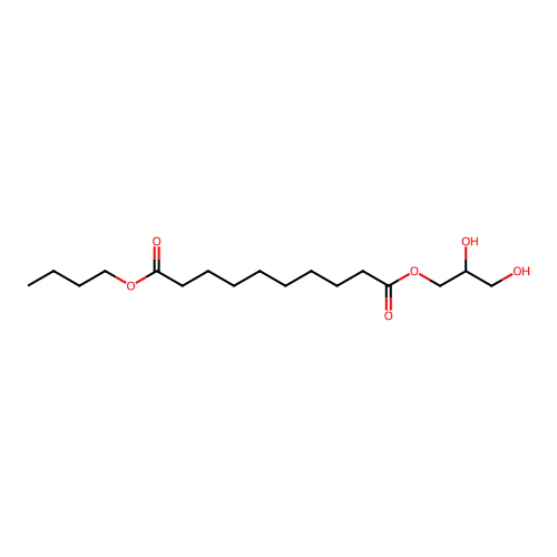 Butyl 2,3-dihydroxypropyl sebacate structure