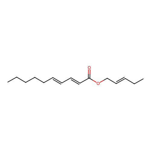 [(E)-pent-2-enyl] (2E,4E)-deca-2,4-dienoate structure
