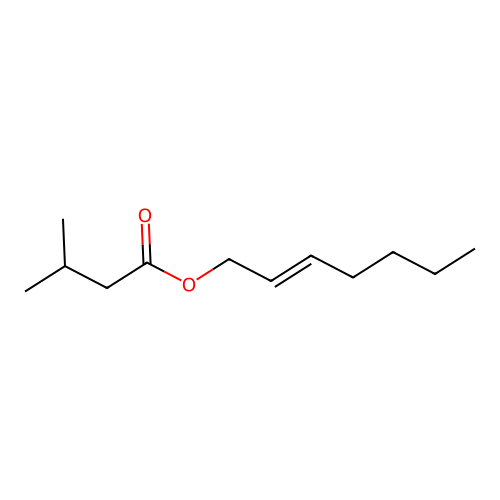 Hept-2-enyl isovalerate structure