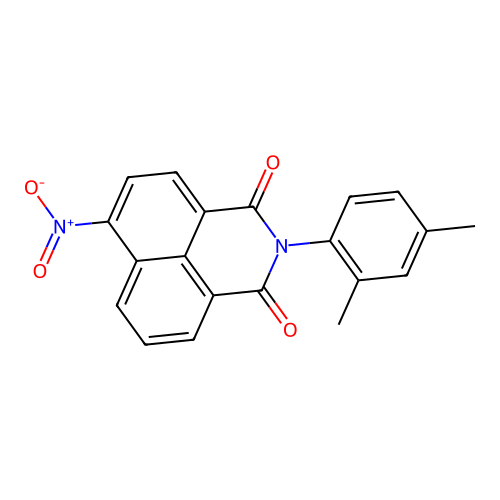2-(2,4-Dimethylphenyl)-6-nitro-1H-benz(de)isoquinoline-1,3(2H)-dione structure