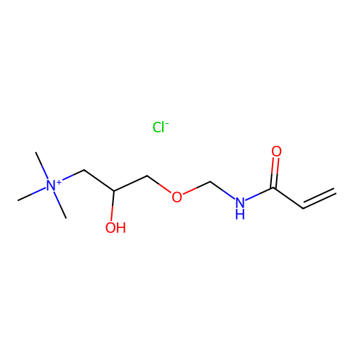(2-Hydroxy-3-(((1-oxoallyl)amino)methoxy)propyl)trimethylammonium chloride structure