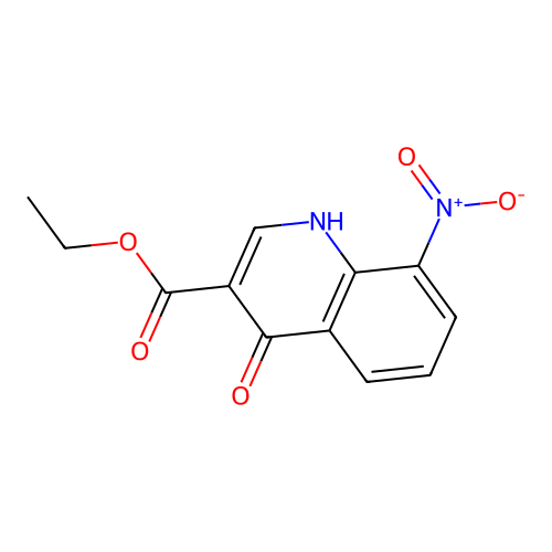 Ethyl 8-nitro-4-oxo-1,4-dihydroquinoline-3-carboxylate structure