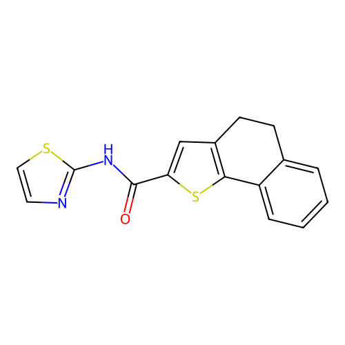 N-(1,3-thiazol-2-yl)-4,5-dihydronaphtho[1,2-b]thiophene-2-carboxamide structure
