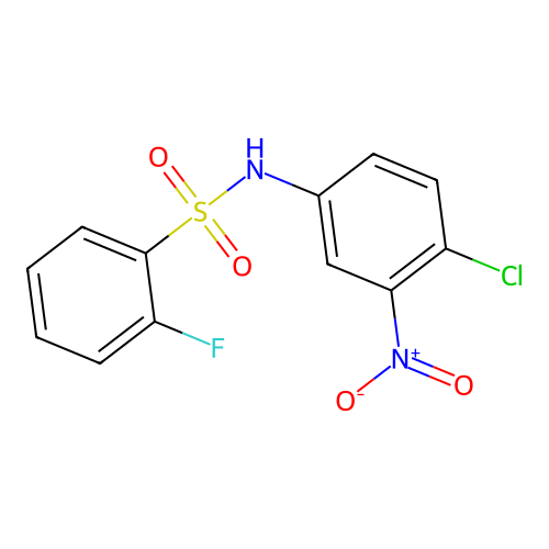 N-(4-chloro-3-nitrophenyl)-2-fluorobenzenesulfonamide structure