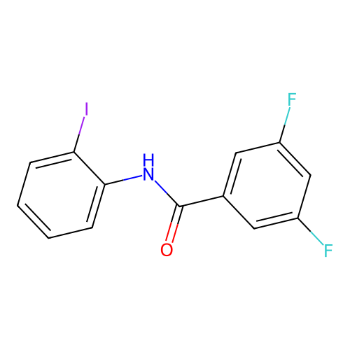 3,5-difluoro-N-(2-iodophenyl)benzamide structure