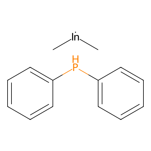 (Diphenylphosphino)dimethylindium structure