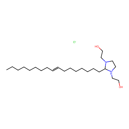 2-[2-Heptadec-8-enyl-3-(2-hydroxyethyl)imidazolidin-1-ium-1-yl]ethanol chloride structure