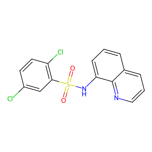 2,5-dichloro-N-quinolin-8-ylbenzenesulfonamide structure