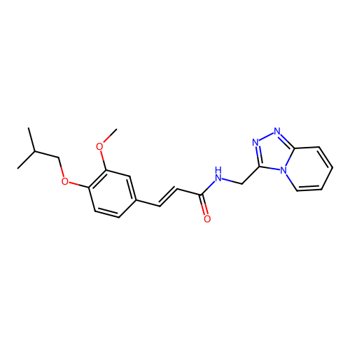 N-([1,2,4]Triazolo[4,3-a]pyridin-3-ylmethyl)-3-(4-isobutoxy-3-methoxyphenyl)acrylamide structure