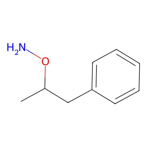 O-(1-phenylpropan-2-yl)hydroxylamine structure