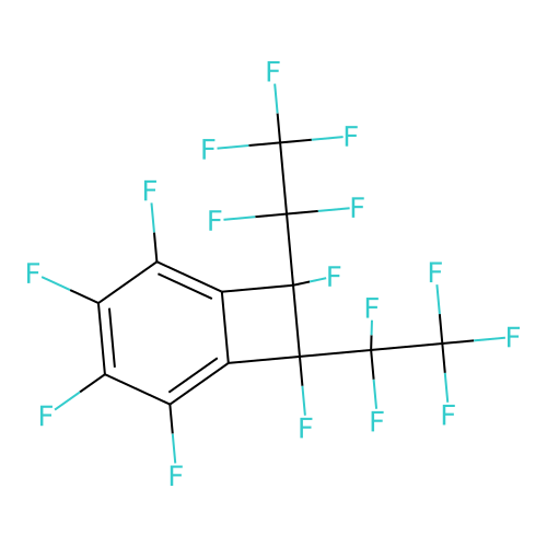 2,3,4,5,7,8,-Hexafluoro-7,8-bis(pentafluoroethyl)bicyclo[4,2,0]octa-1,3,5-trien structure