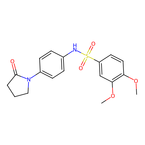 3,4-dimethoxy-N-(4-(2-oxopyrrolidin-1-yl)phenyl)benzenesulfonamide structure