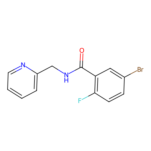 5-bromo-2-fluoro-N-(pyridin-2-ylmethyl)benzamide structure