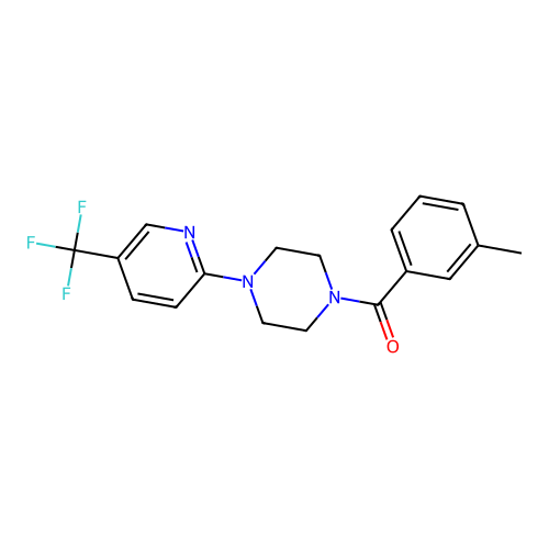 (3-Methylphenyl)-[4-[5-(trifluoromethyl)pyridin-2-yl]piperazin-1-yl]methanone structure