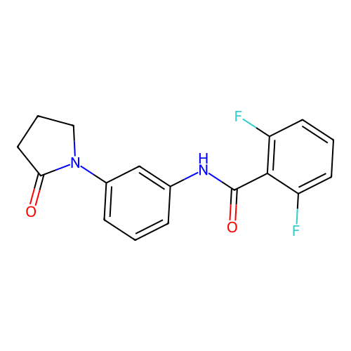 2,6-difluoro-N-[3-(2-oxopyrrolidin-1-yl)phenyl]benzamide structure