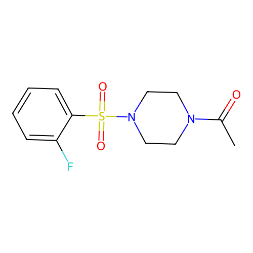 1-[4-(2-Fluorophenyl)sulfonylpiperazin-1-yl]ethanone structure