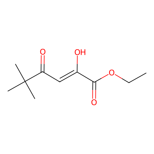 ethyl (Z)-2-hydroxy-5,5-dimethyl-4-oxohex-2-enoate structure
