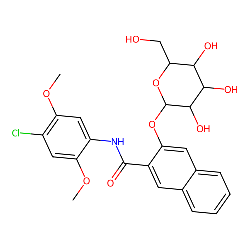 2-(beta-D-Galactosidoxy)naphthol AS-LC structure