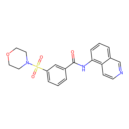 N-isoquinolin-5-yl-3-morpholin-4-ylsulfonylbenzamide structure