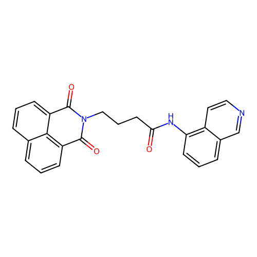 4-(1,3-dioxo-1H-benzo[de]isoquinolin-2(3H)-yl)-N-(isoquinolin-5-yl)butanamide structure