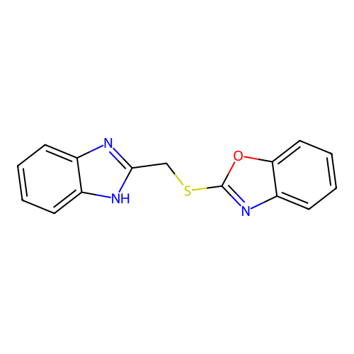 2-(1H-benzimidazol-2-ylmethylsulfanyl)-1,3-benzoxazole structure