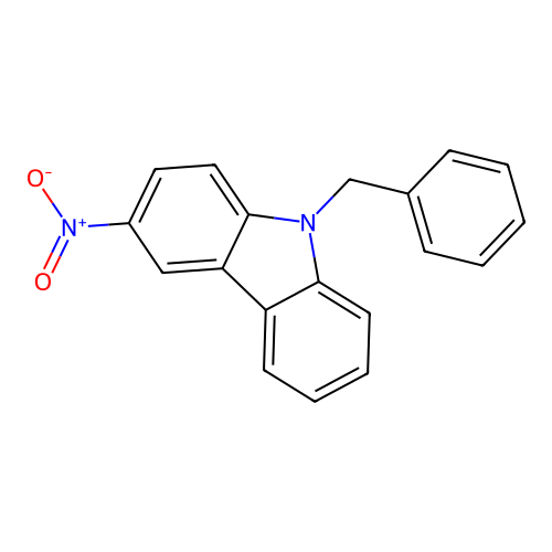 9H-Carbazole, 3-nitro-9-(phenylmethyl)- structure