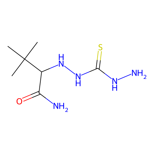 Carbonothioic dihydrazide, 2-(1-(aminocarbonyl)-2,2-dimethylpropyl)- structure
