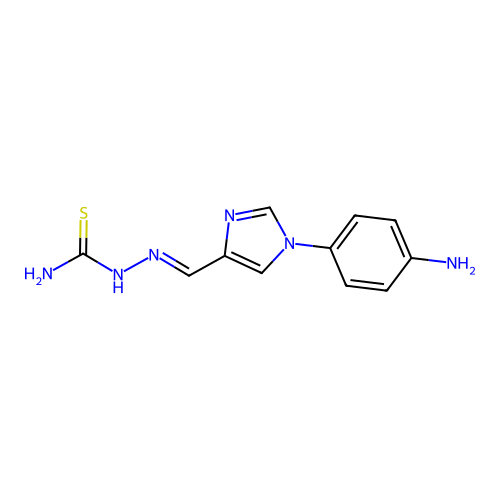 [[1-(4-Aminophenyl)imidazol-4-yl]methylideneamino]thiourea structure
