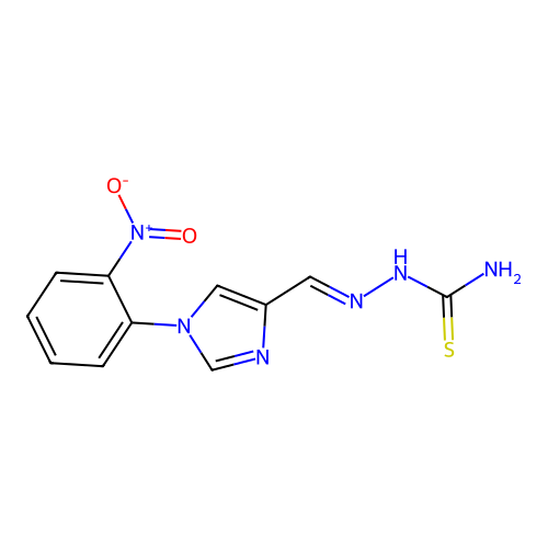 [[1-(2-Nitrophenyl)imidazol-4-yl]methylideneamino]thiourea structure