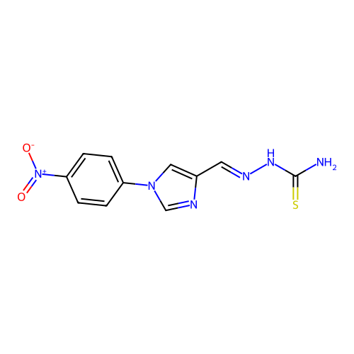 [[1-(4-Nitrophenyl)imidazol-4-yl]methylideneamino]thiourea structure
