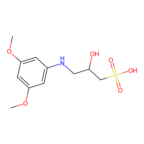 3-((3,5-Dimethoxyphenyl)amino)-2-hydroxypropane-1-sulfonic acid structure