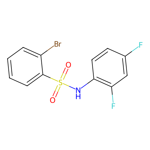 2-bromo-N-(2,4-difluorophenyl)benzenesulfonamide structure