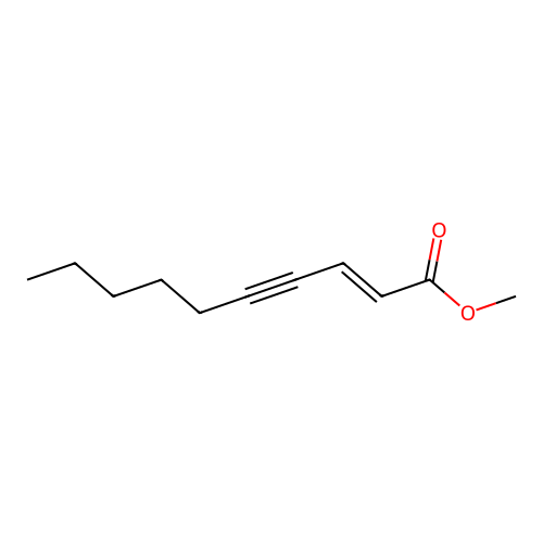 Methyl (2E)-2-decen-4-ynoate structure