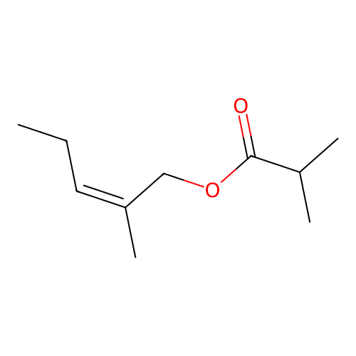 2-Methylpent-2-EN-1-YL 2-methylpropanoate structure