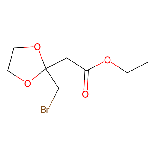 Ethyl 2-(bromomethyl)-1,3-dioxolane-2-acetate structure