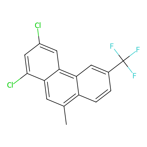 1,3-Dichloro-9-methyl-6-(trifluoromethyl)phenanthrene structure