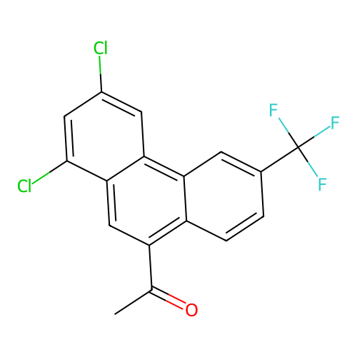 1-[1,3-Dichloro-6-(trifluoromethyl)phenanthren-9-yl]ethanone structure