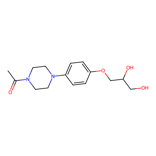 1-Acetyl-4-[4-(2,3-dihydroxypropoxy)phenyl]piperazine structure