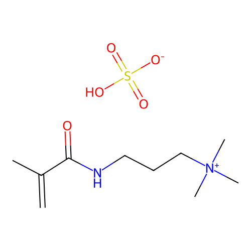 Trimethyl(3-((2-methyl-1-oxoallyl)amino)propyl)ammonium hydrogen sulphate structure