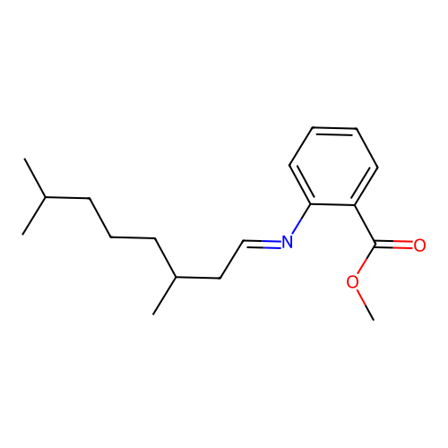 Methyl 2-[(3,7-dimethyloctylidene)amino]benzoate structure
