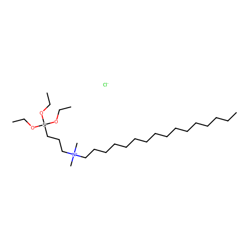 Hexadecyldimethyl(3-(triethoxysilyl)propyl)ammonium chloride structure