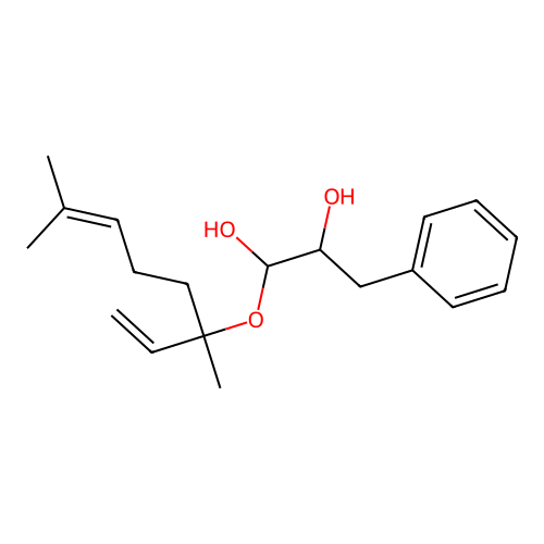 1-((1,5-Dimethyl-1-vinylhex-4-en-1-yl)oxy)-3-phenylpropane-1,2-diol structure