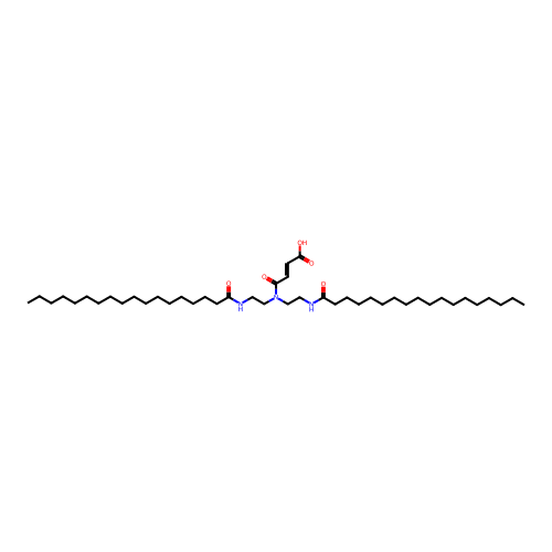 4-[Bis[2-(octadecanoylamino)ethyl]amino]-4-oxobut-2-enoic acid structure